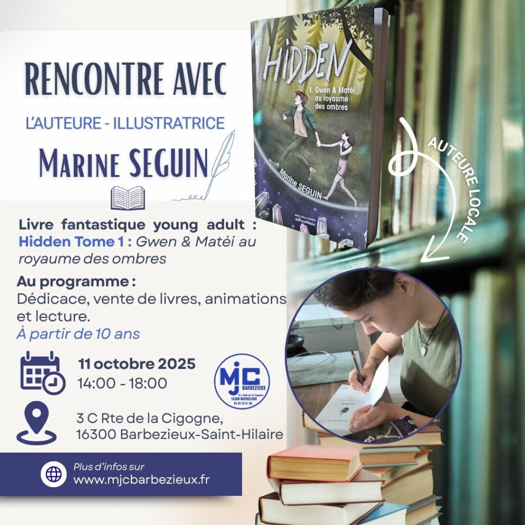 hidden tome 1 gwen et matéi au royaume des ombres - dédicace